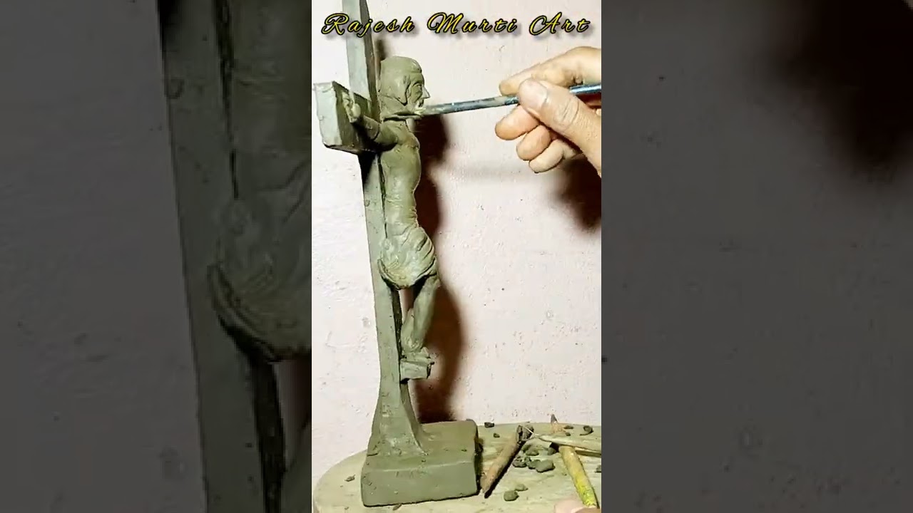 How To Make Jesus Christ In Clay/Mitti Se Jesus Christ Kaise Banaye #shorts