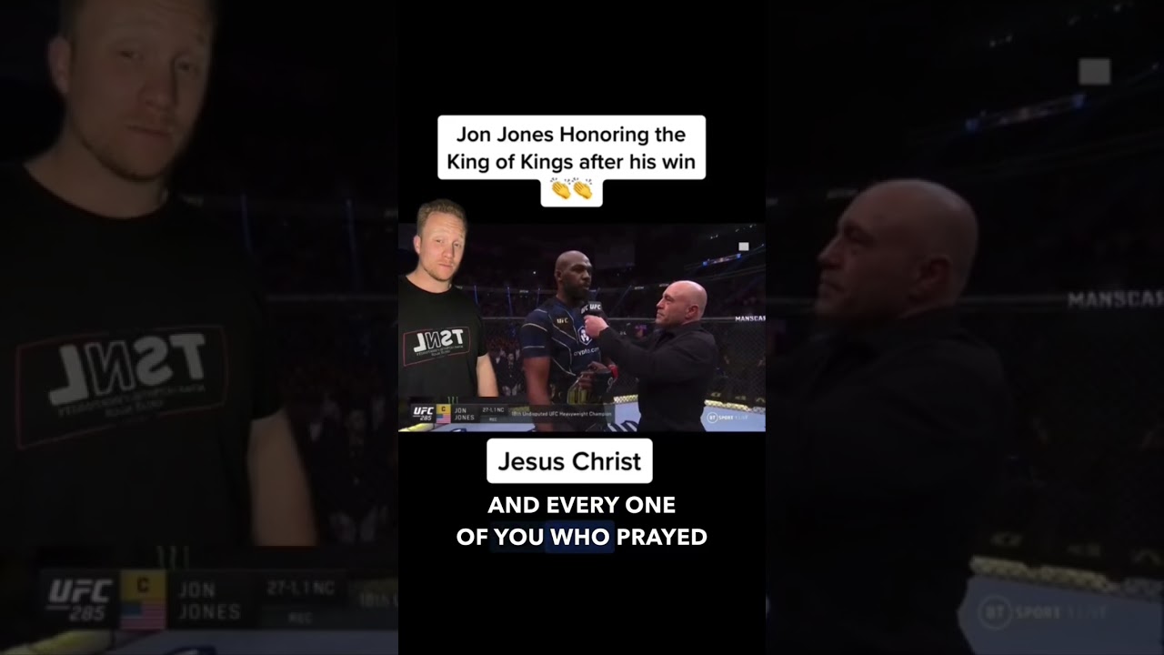 When You See Jon Jones Give Jesus Christ All The Glory! #Jesus #JonJones #UFC #shorts